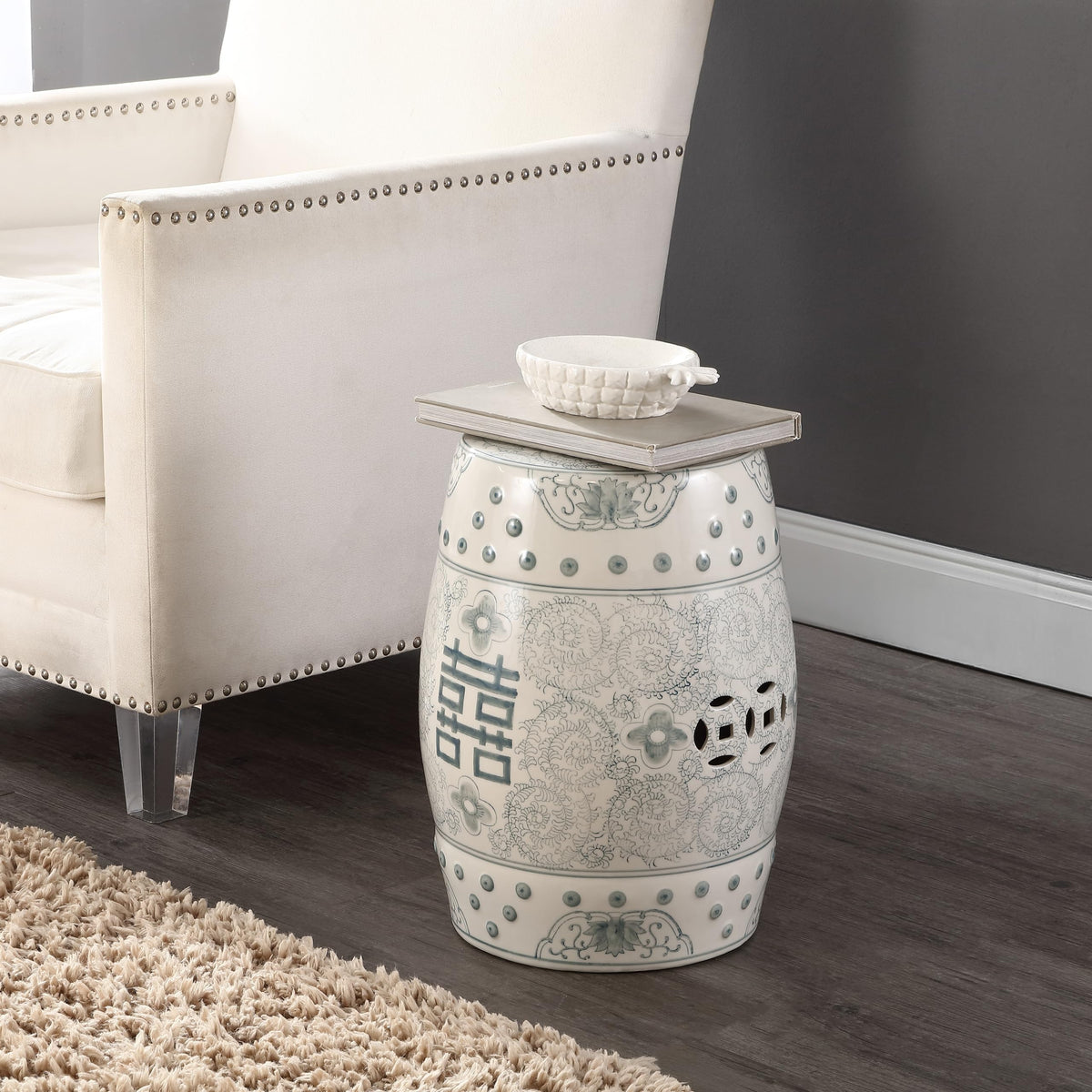 Ceramic Garden Stool 18" Table B41261