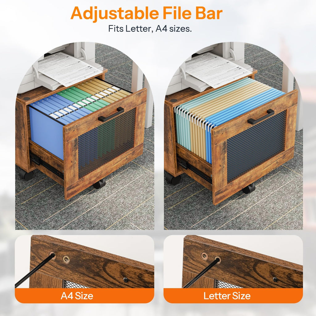 Rolling File Cabinet with Drawer J408643