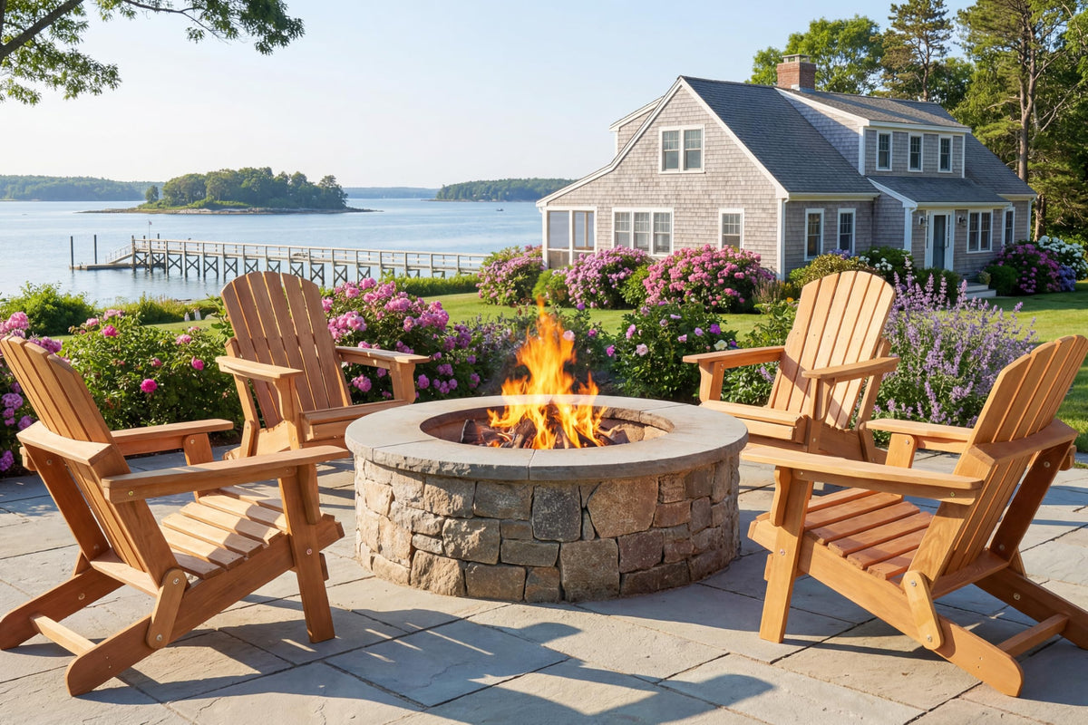 Oversize Wooden Outdoor Folding Chair Set of 2 Z51108
