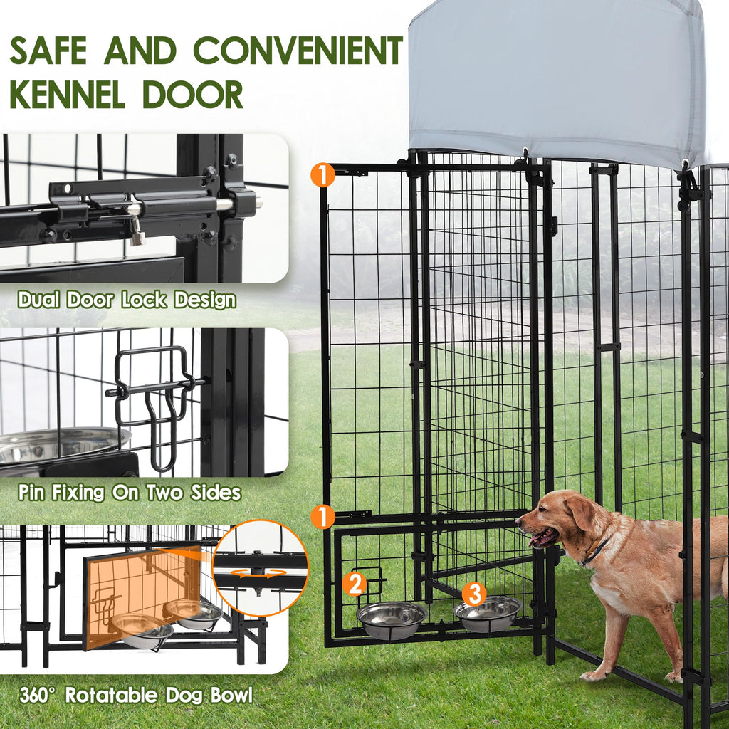 8x4x6 FT Dog Kennel Q65008