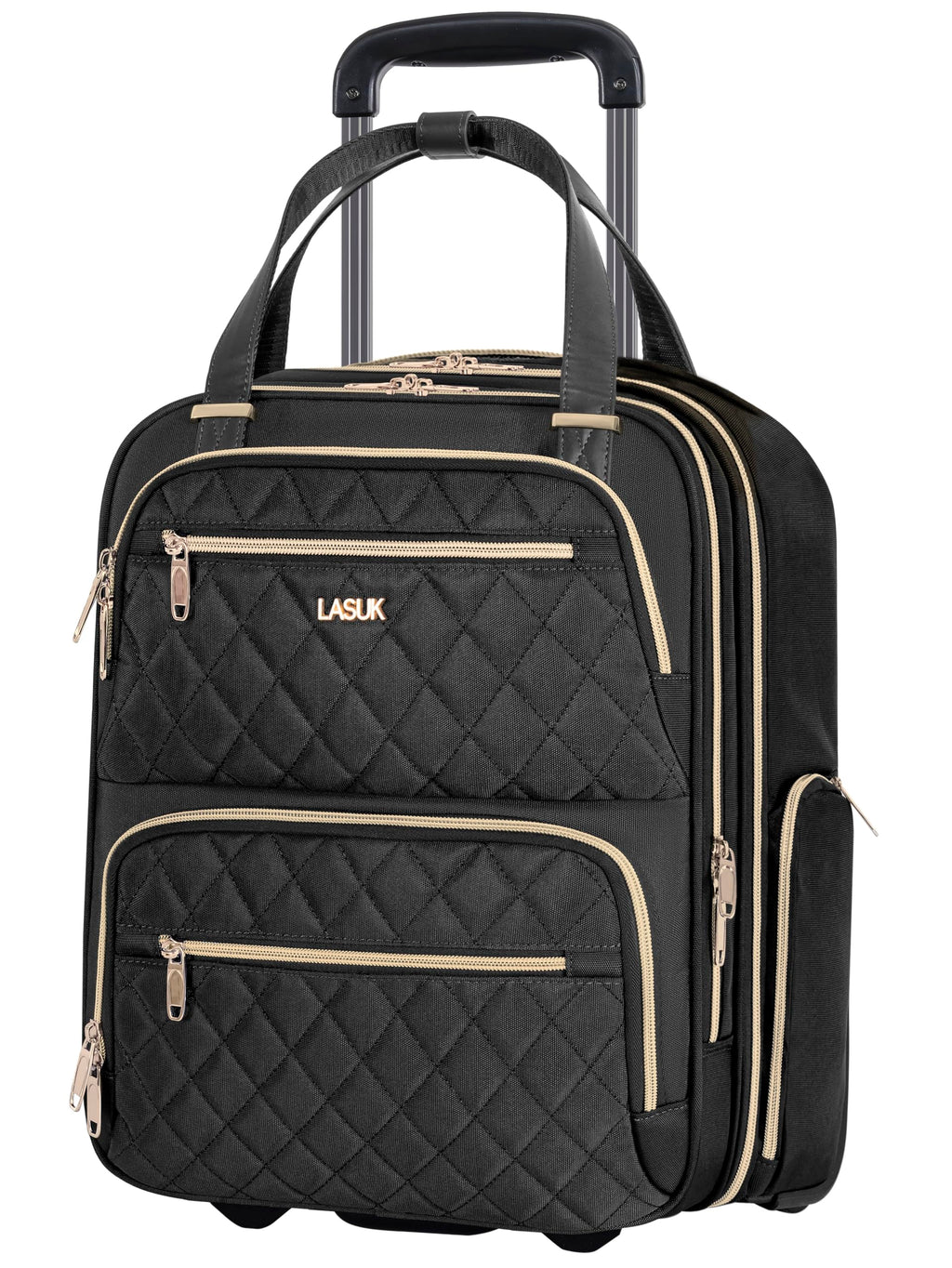Underseat Carry On Luggage with Wheels, Black, 17" J248419