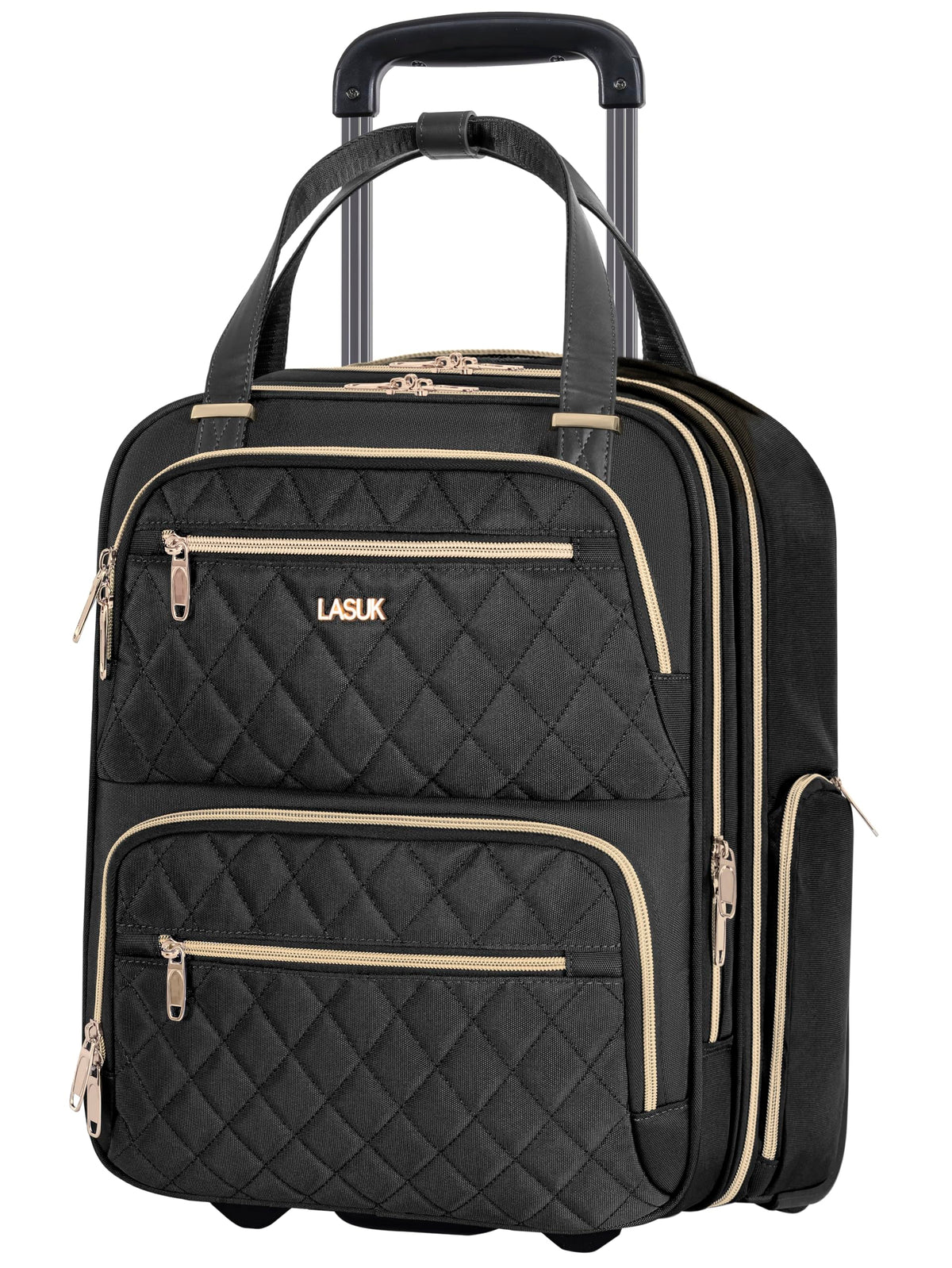 Underseat Carry On Luggage with Wheels, Black, 17" J248419