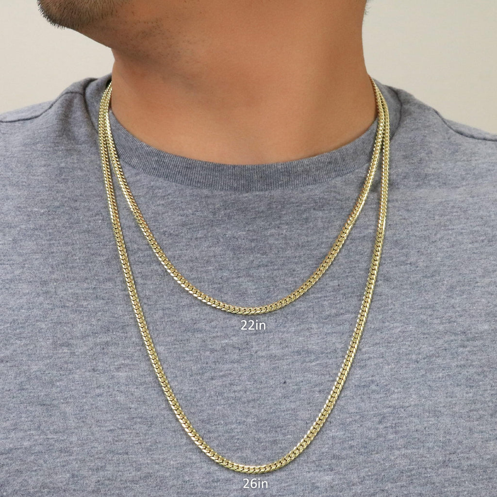 14k Yellow Gold Cuban Link Chain Necklace M5727