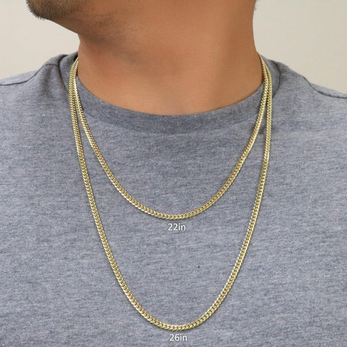 14k Yellow Gold Cuban Link Chain Necklace M5727